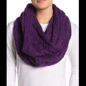 New Michael Kors purple infinity cable knit scarf